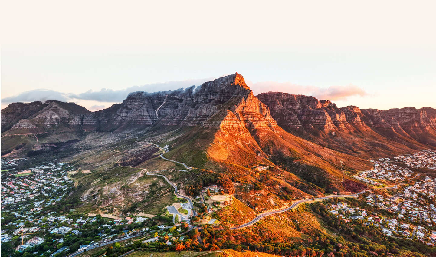 Ariel view of mountains