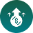 icon of dollar in money bag going upward