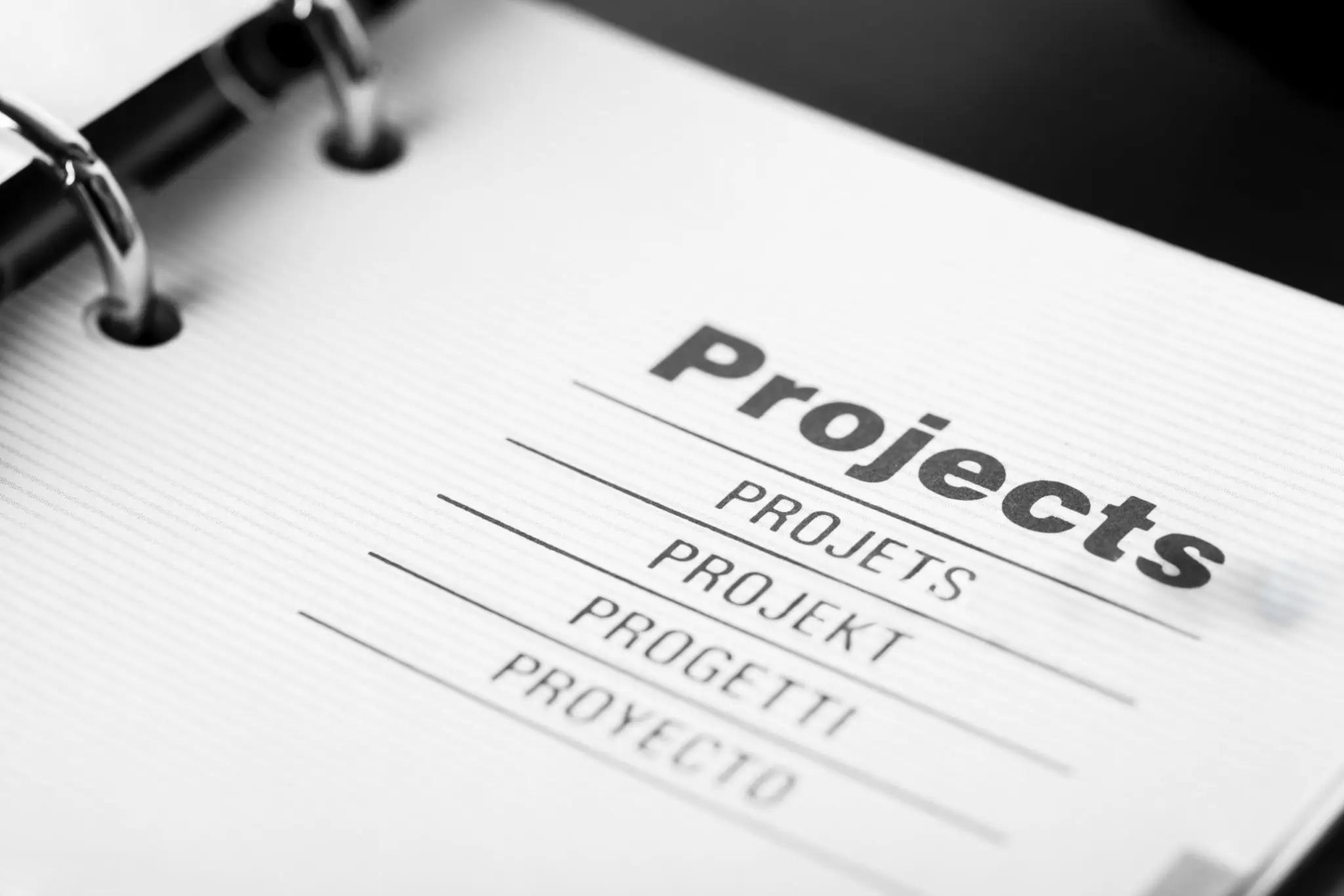 project outline in binder